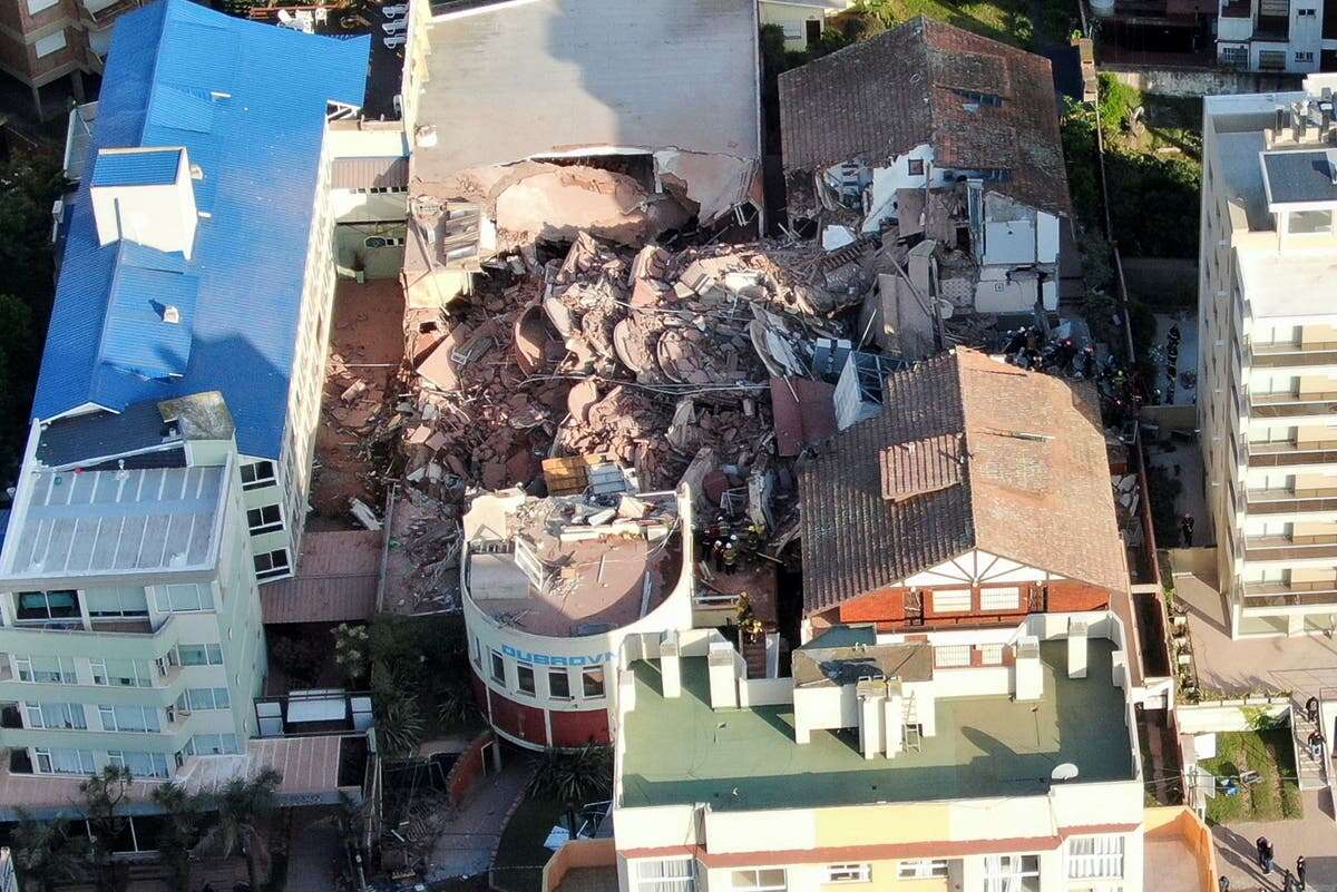 Ten-storey hotel collapses in Argentina with people feared trapped