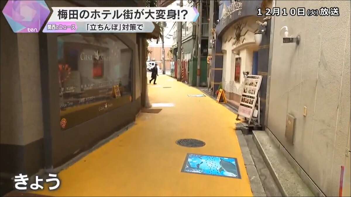 Japanese city paints notorious street in red light district yellow