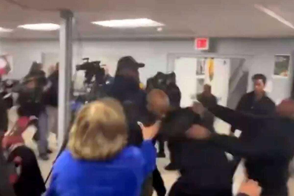 Controversial mayor involved in massive brawl at board meeting