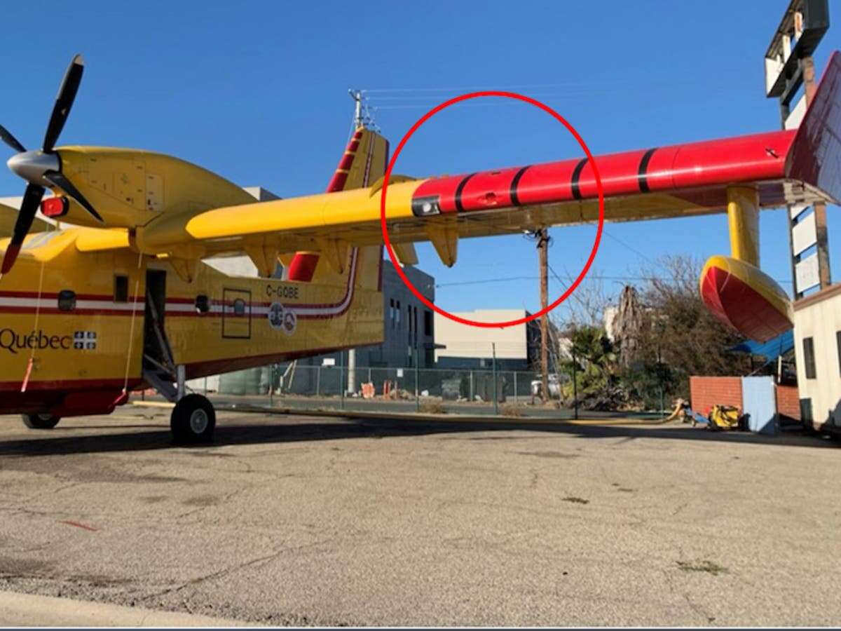 FBI searching for drone operator that damaged firefighting plane in LA