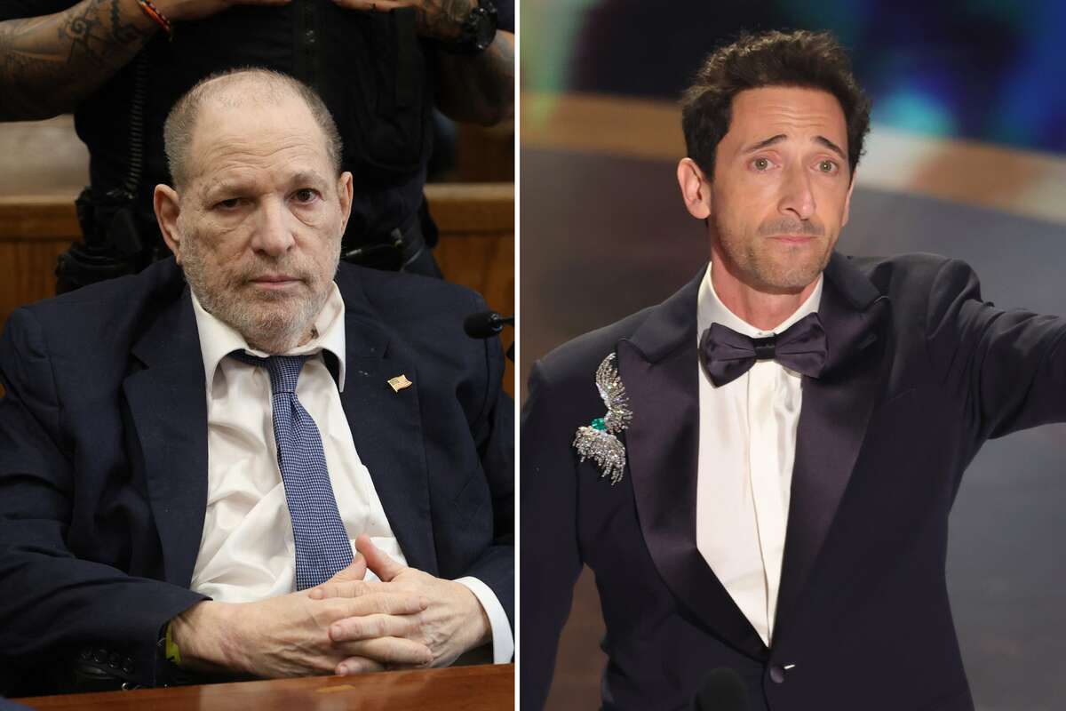 Harvey Weinstein addresses Adrien Brody thanking kids in Oscars speech