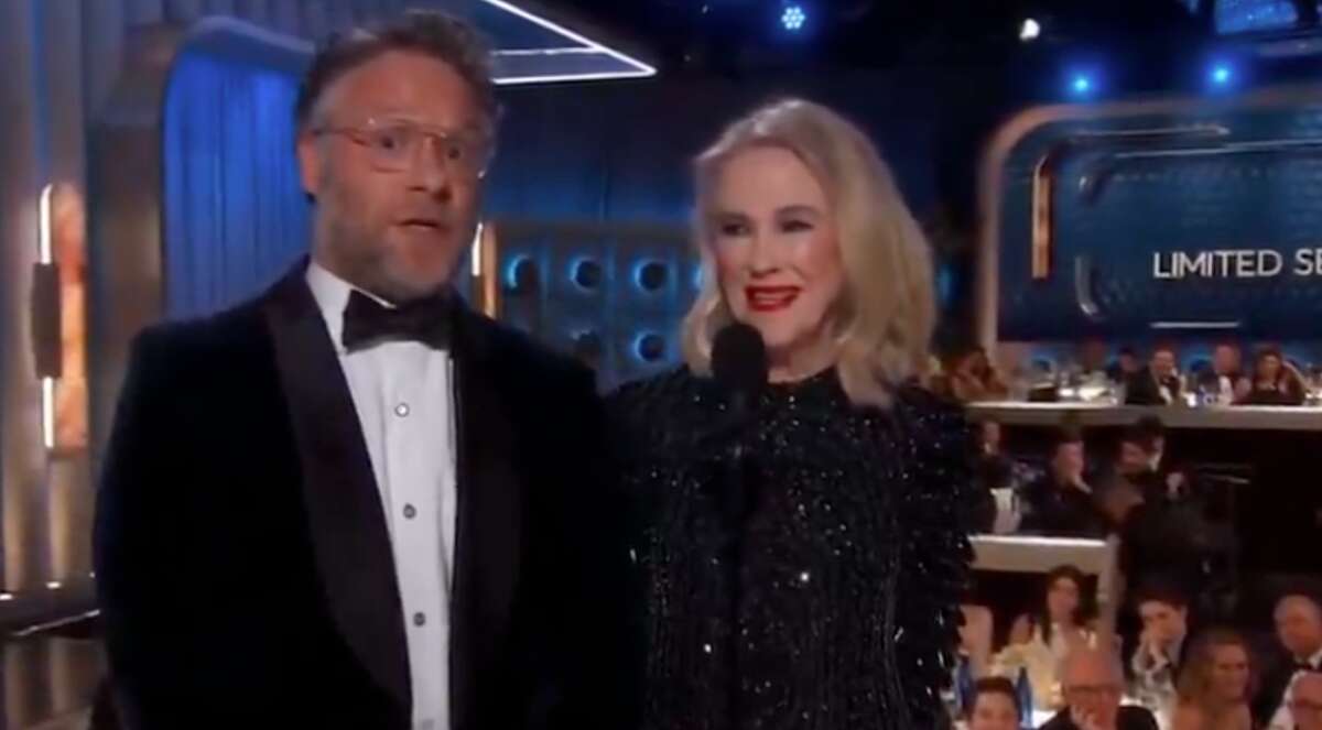 Seth Rogen points out awkward change at the Golden Globes