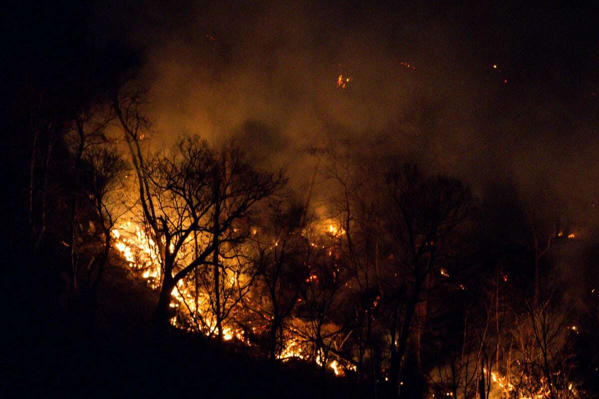 New York brush fires prompt road closure as crews battle flames