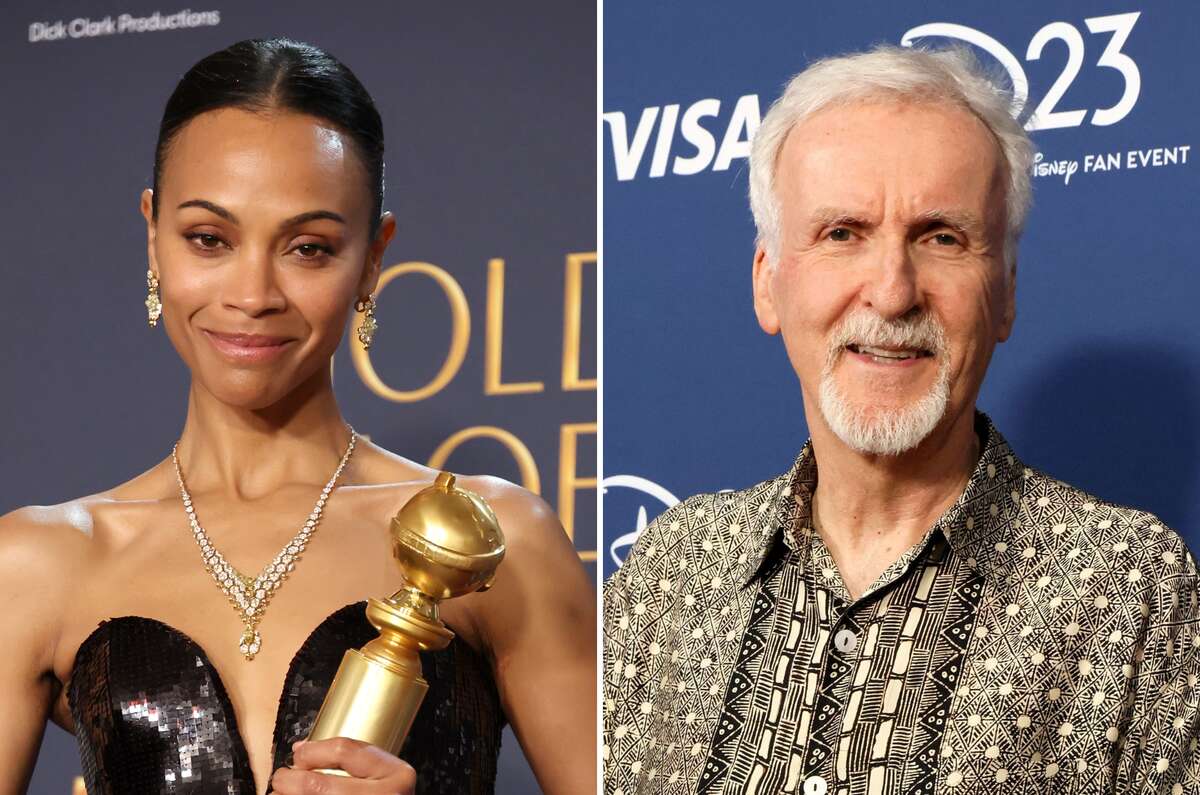 Zoe Saldaña says James Cameron messaged her after Golden Globes win