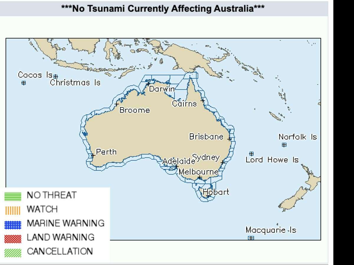 Australians sent into panic by tsunami warning – it was just a test