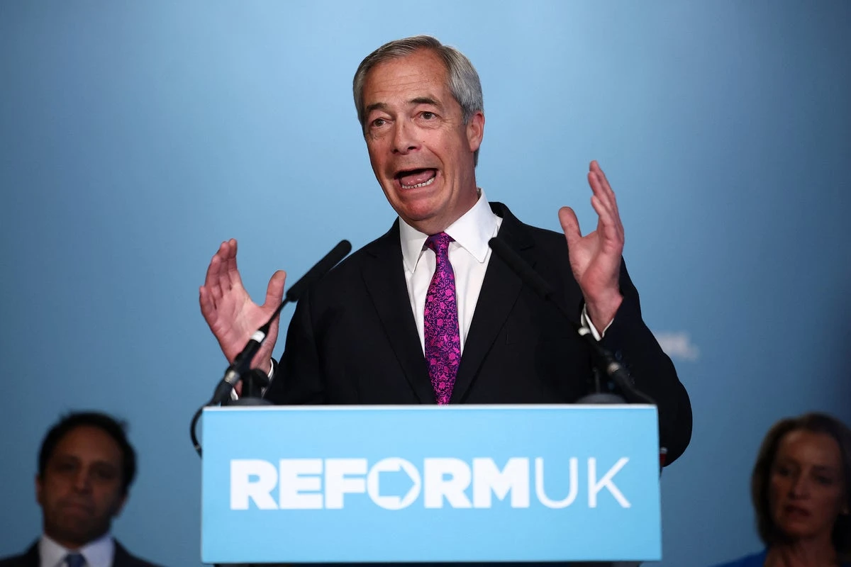 Farage declares Reform is ‘party of workers’ in pitch to Labour voters
