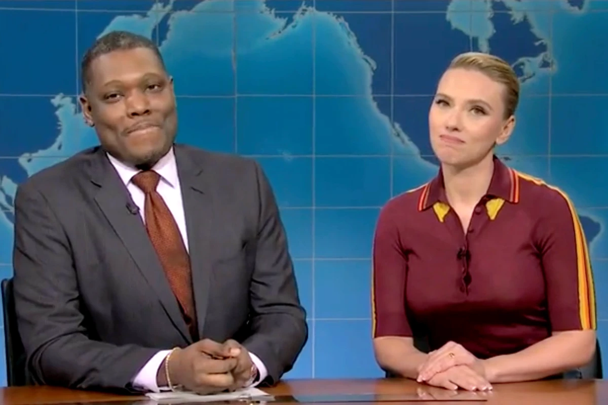Michael Che apologizes to Scarlett Johansson on SNL after vulgar joke