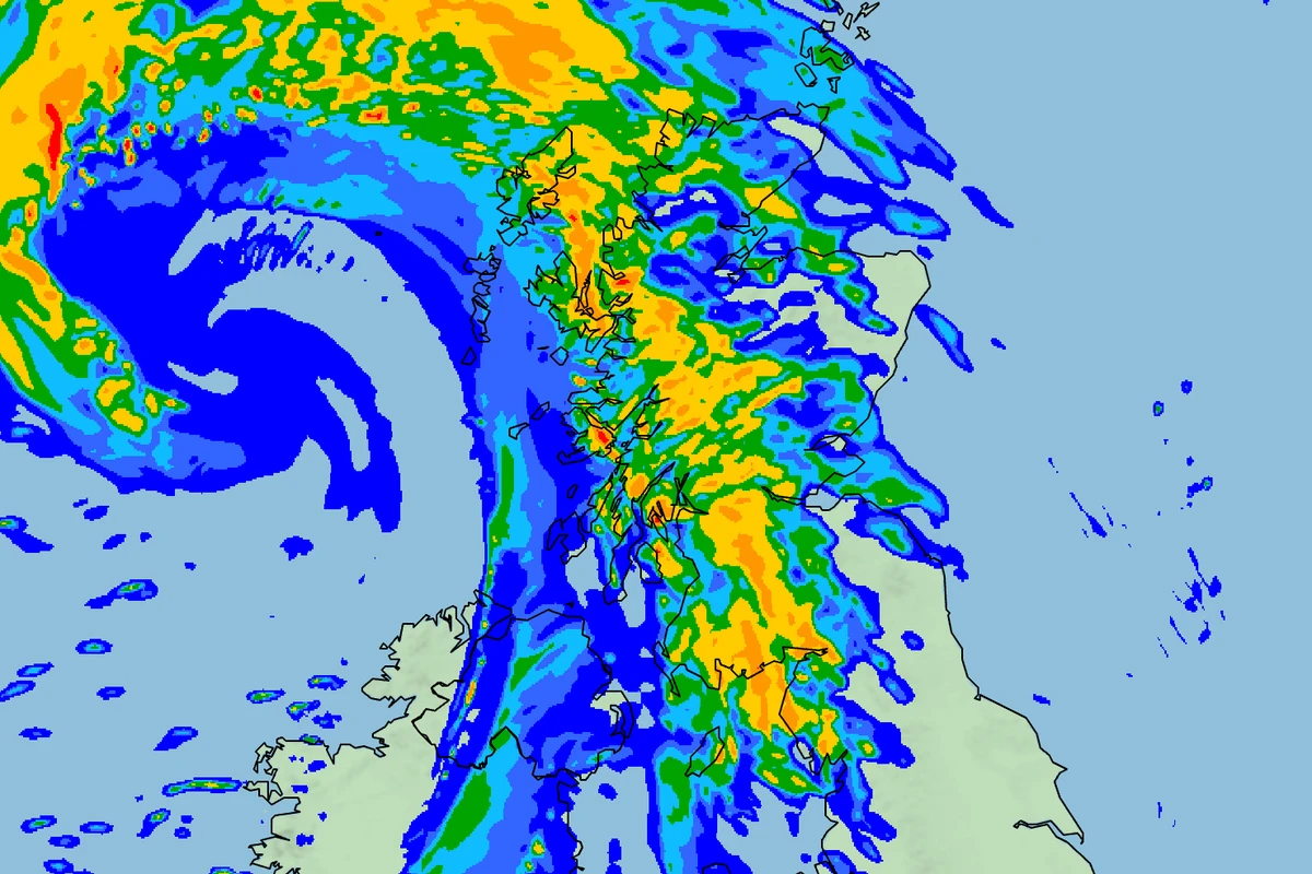Storm Floris: Map shows where up to 85mph winds will hit the UK