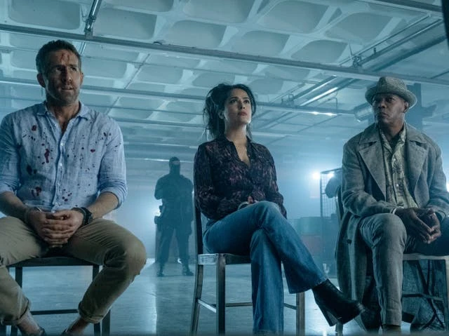 Salma Hayek is wildly objectified in lazy Hitman’s Wife’s Bodyguard