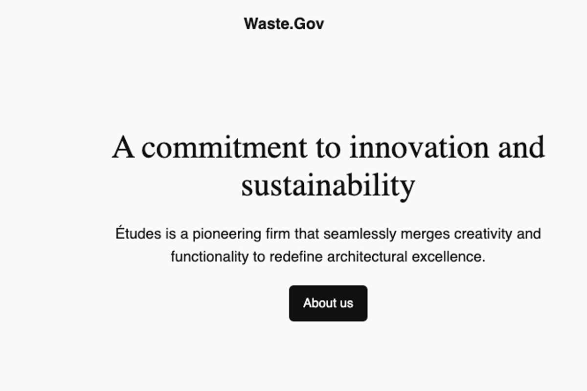 Trump website monitoring ‘government waste’ is a blank template