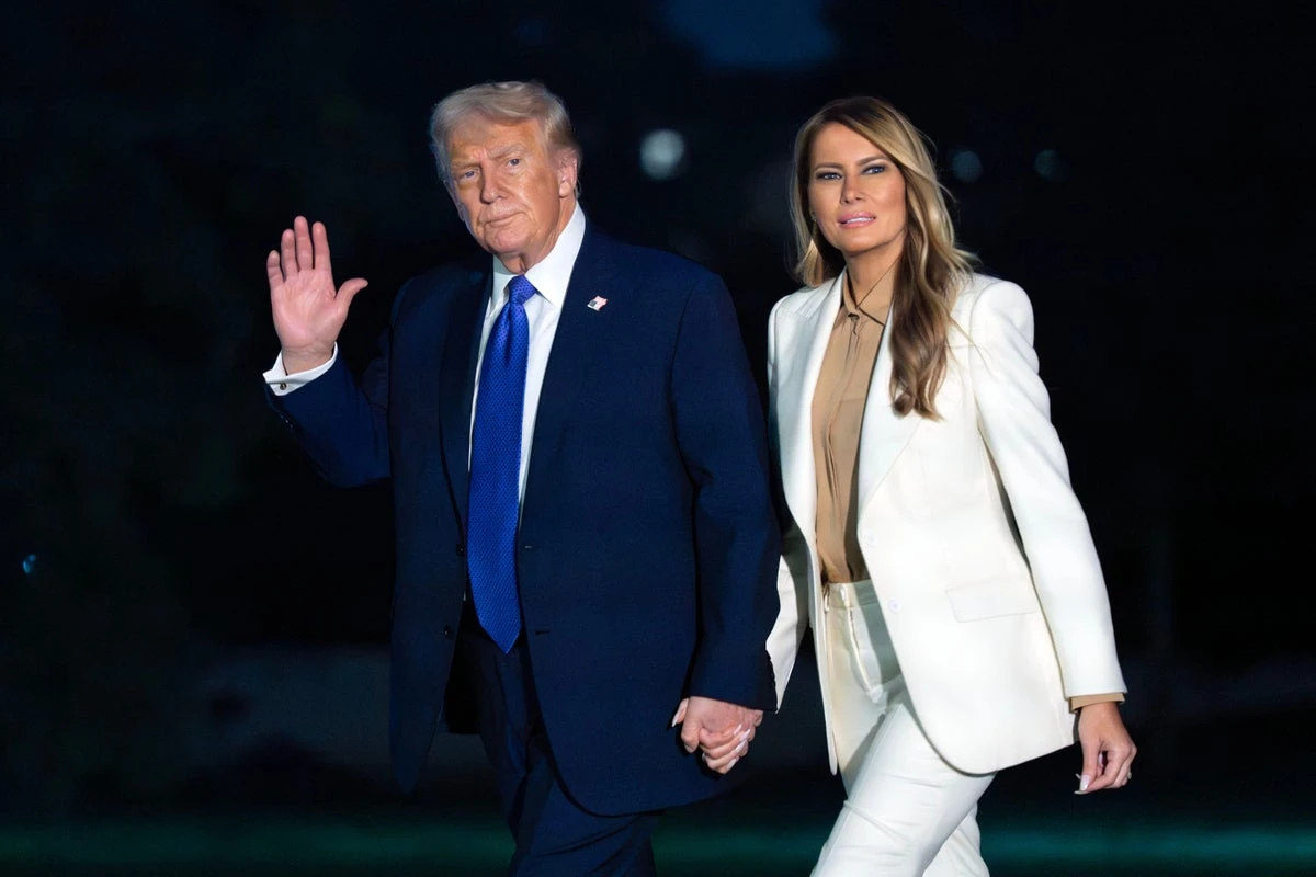 Trump shares what he and Melania did on first night in White House