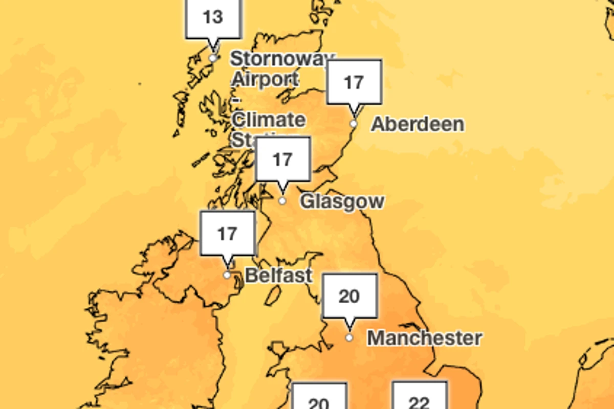 Mapped: The counties where temperatures could hit 26C in heatwave