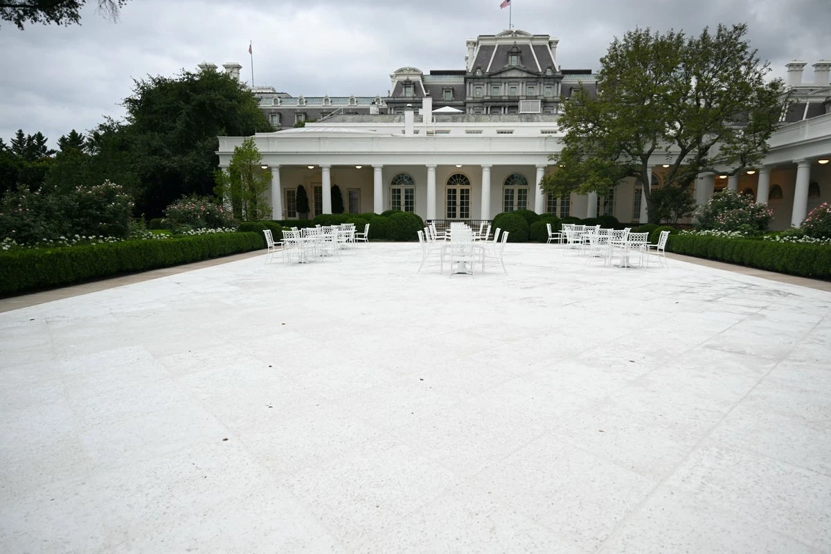 Trump’s Rose Garden redesign is in. And critics aren’t impressed