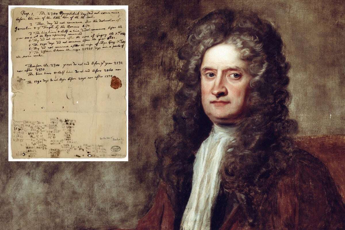 Sir Isaac Newton letter from 1704 predicts when world will end