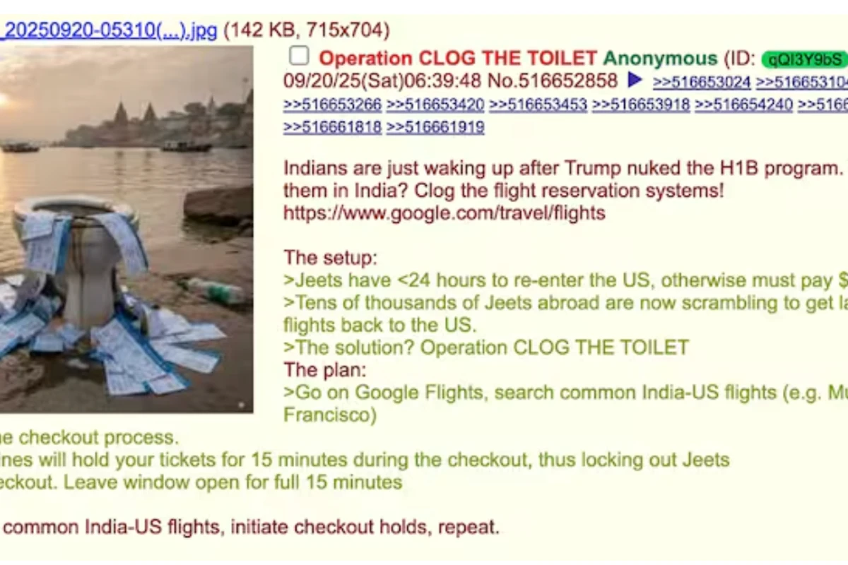 4chan’s ‘Operation Clog the Toilet’ panics Indian H-1B visa holders
