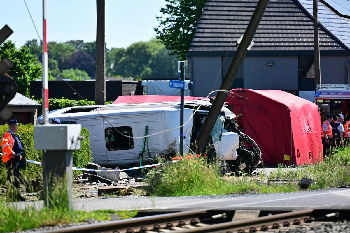 Several people killed after train collides with school bus in Belgium