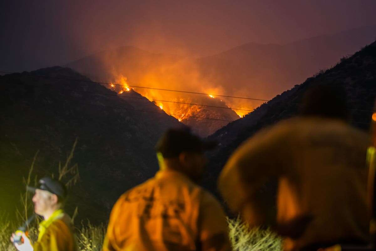 California Line fire rages, National Guard comes to aid in evacuations