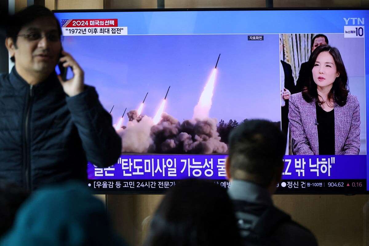 North Korea launches barrage of ballistic missiles on eve of US polls