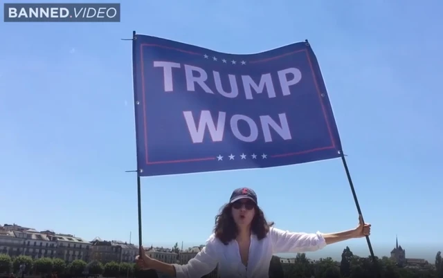 Osama Bin Laden’s niece trolls Biden with ‘Trump Won’ sign in Geneva