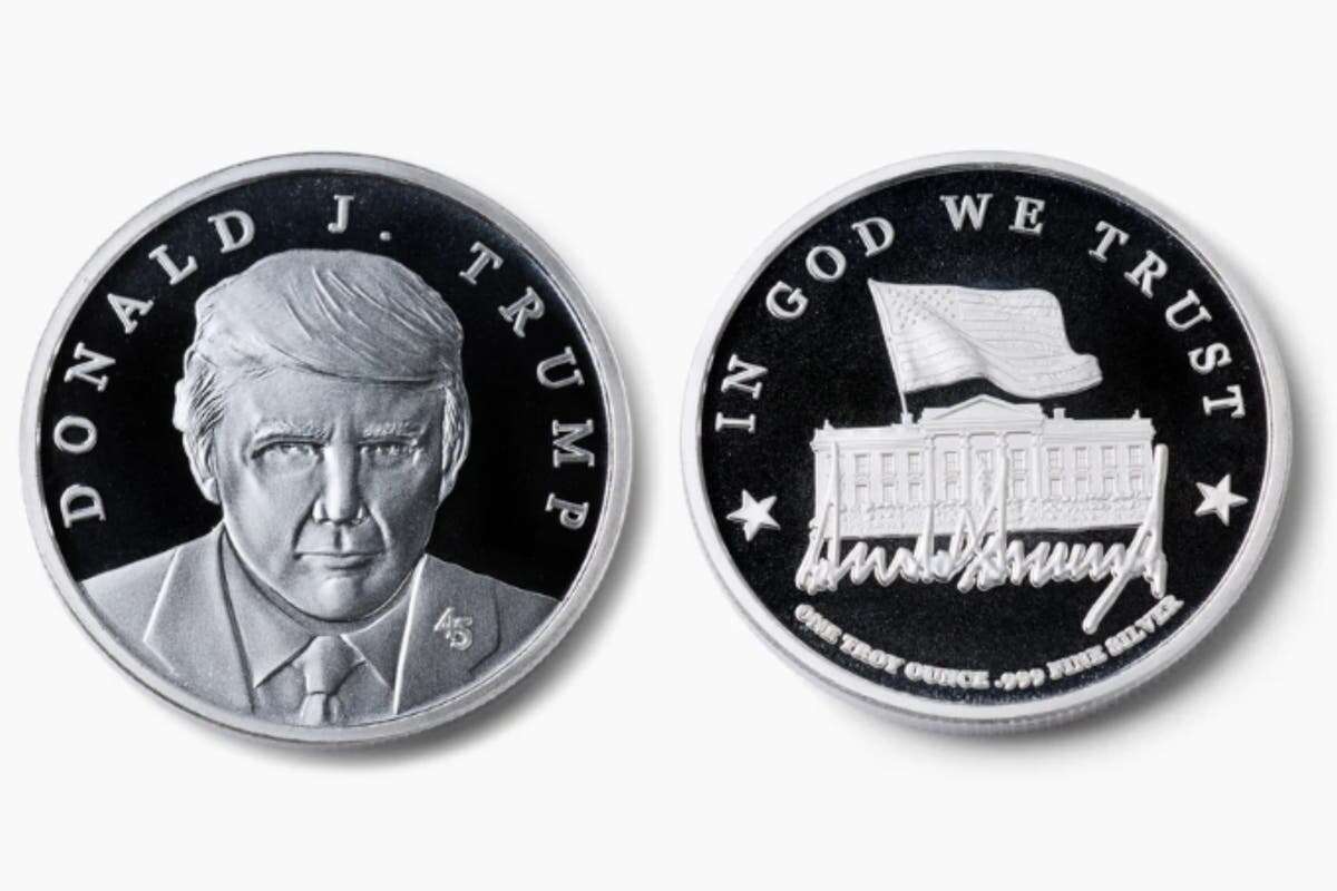 Trump unveils commemorative coin for $100 in latest merchandise grab