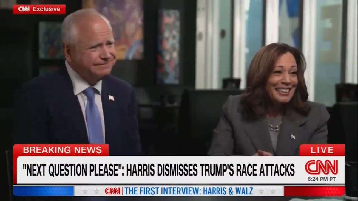 In first post-DNC interview, Harris plays normal foil to ‘weird’ Trump