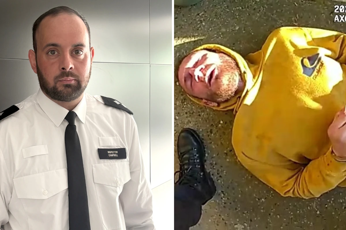 Heroic officer confronted samurai-wielding murderer with just a baton