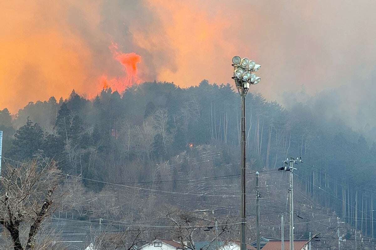 Thousands evacuated as forest fires sweep northern Japan