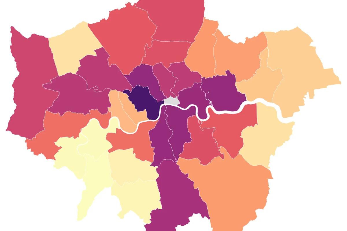 Map: London boroughs with the highest crime in the first half of 2025