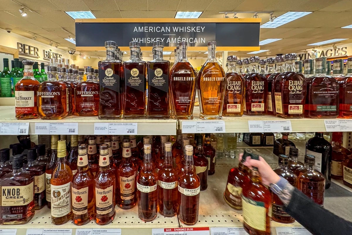 US liquor exports fall by 85% in Canada after Trump’s tariffs