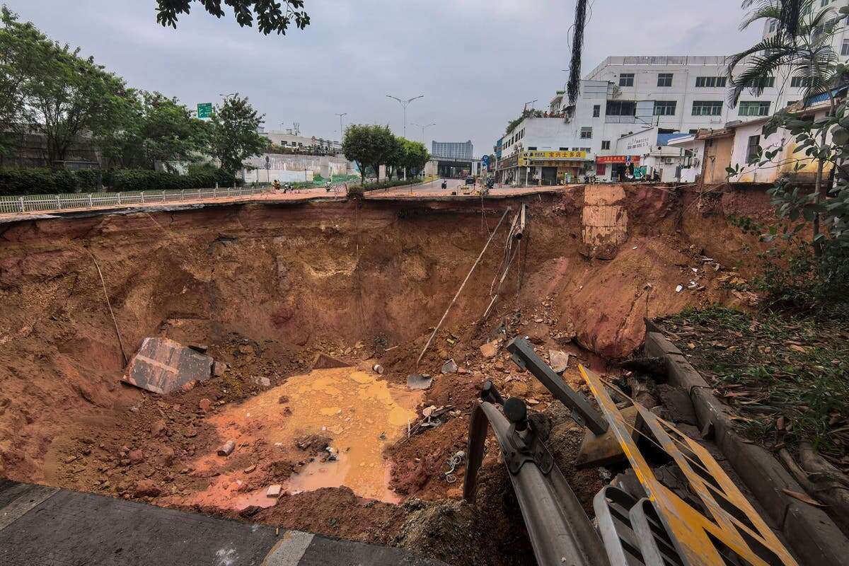 Workers missing after railroad construction site collapses in China