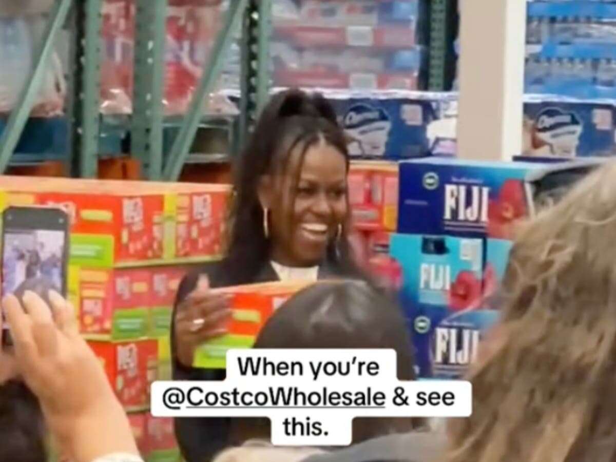 Michelle Obama shows up at Costco to tout her new healthy soda