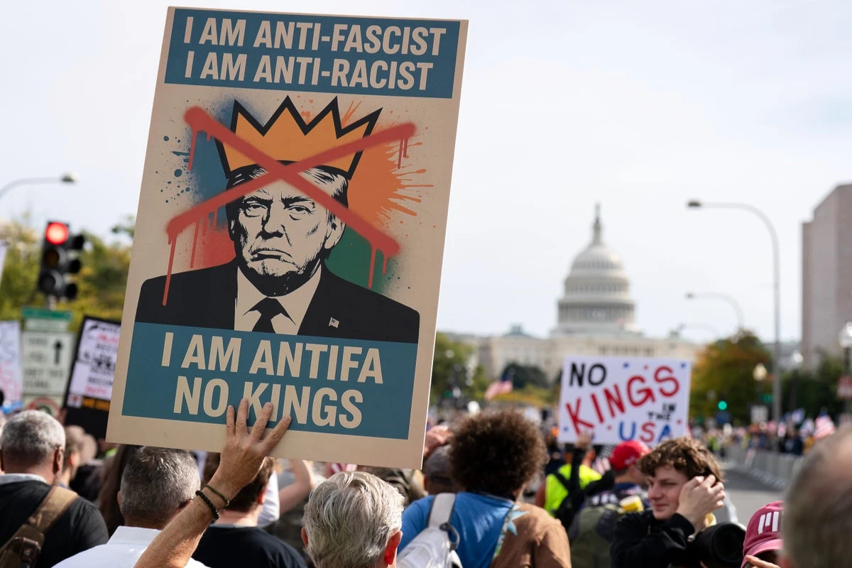 ‘No Kings’ protests pass in festival atmosphere as 7 million rally