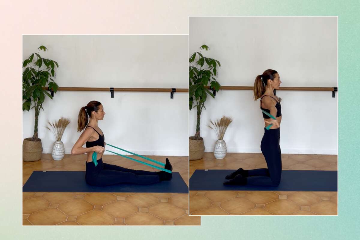 Six reformer Pilates moves you can do with just a resistance band