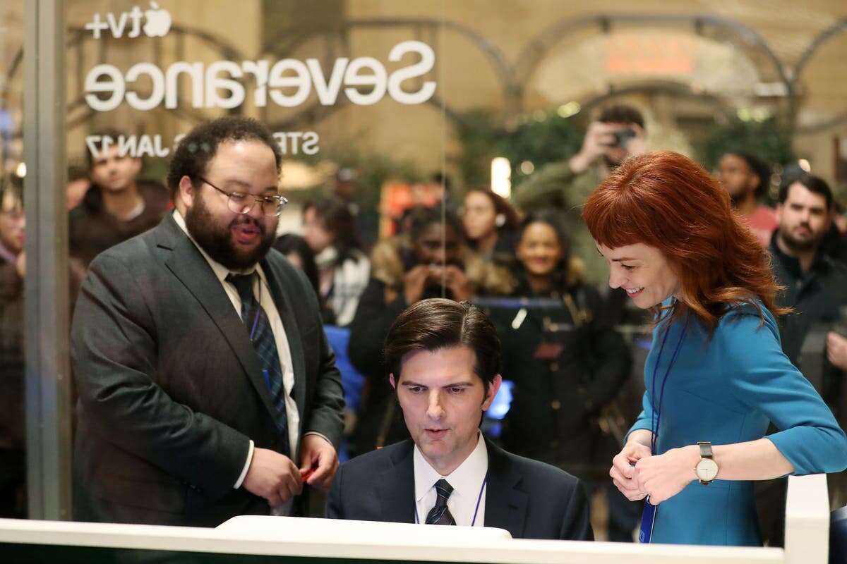 Severance cast recreates Lumon offices in Grand Central Station