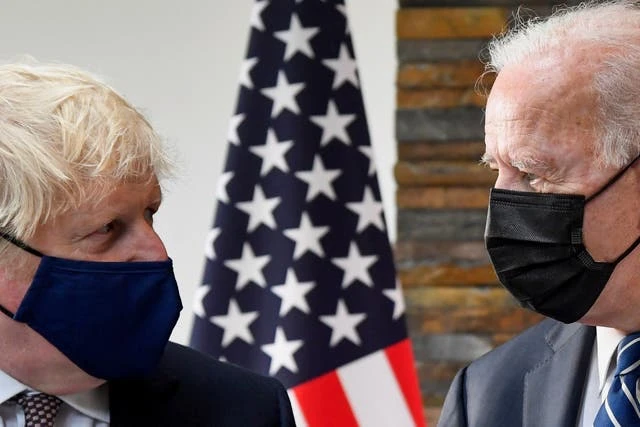 G7 summit – live: Macron attacks PM over Northern Ireland