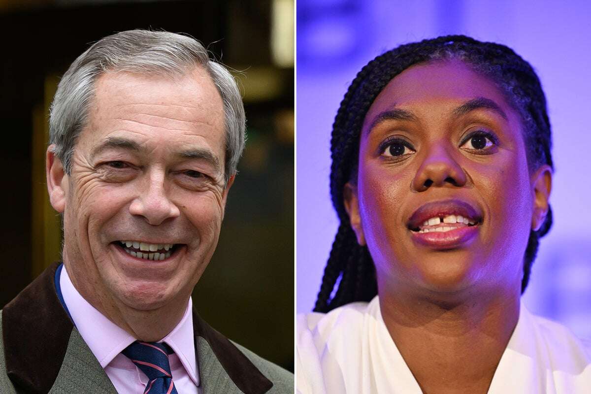 Kemi Badenoch’s Tories slip to third behind Farage’s Reform UK