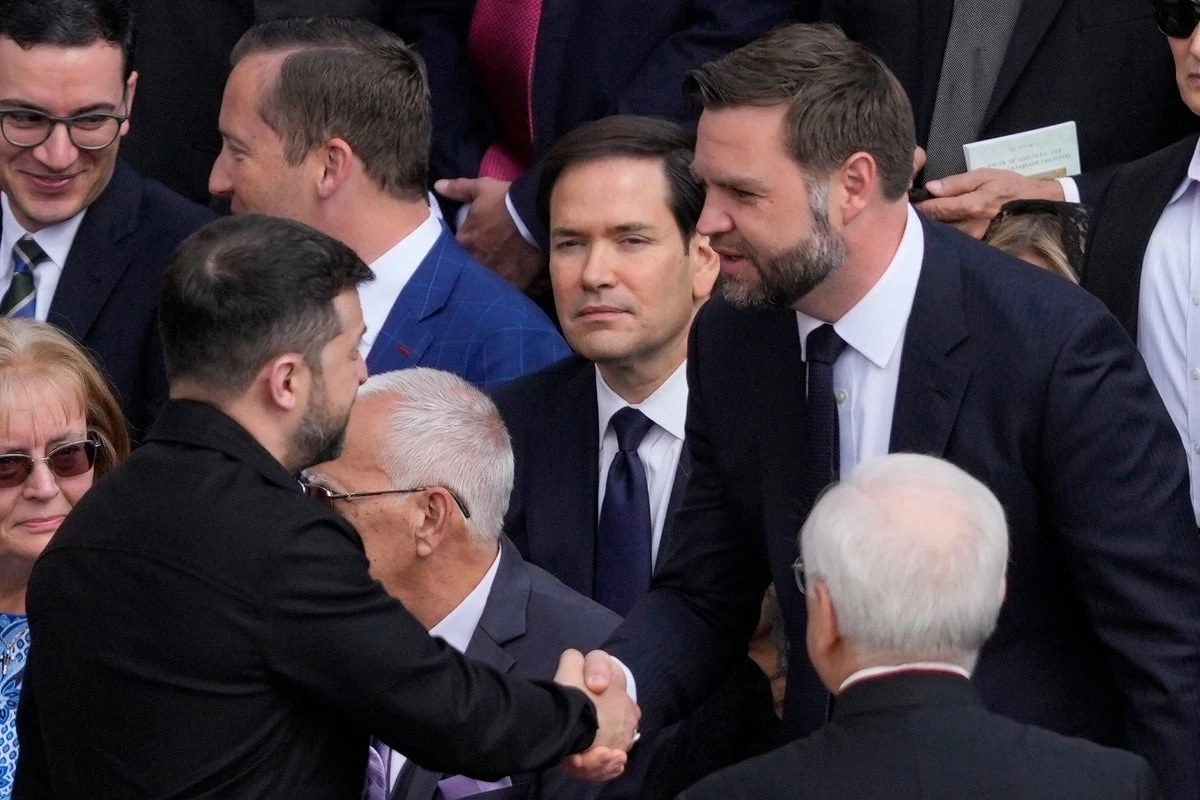 Zelensky and Vance shake hands in first meet since Oval Office clash