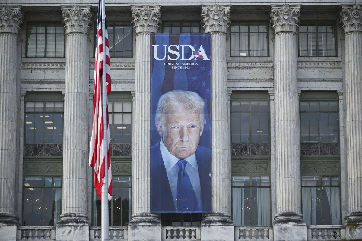 USDA spent thousands on Trump banners during aid cuts, report says