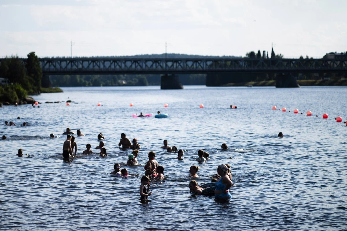 Home of Father Christmas sizzles in record 32C heatwave