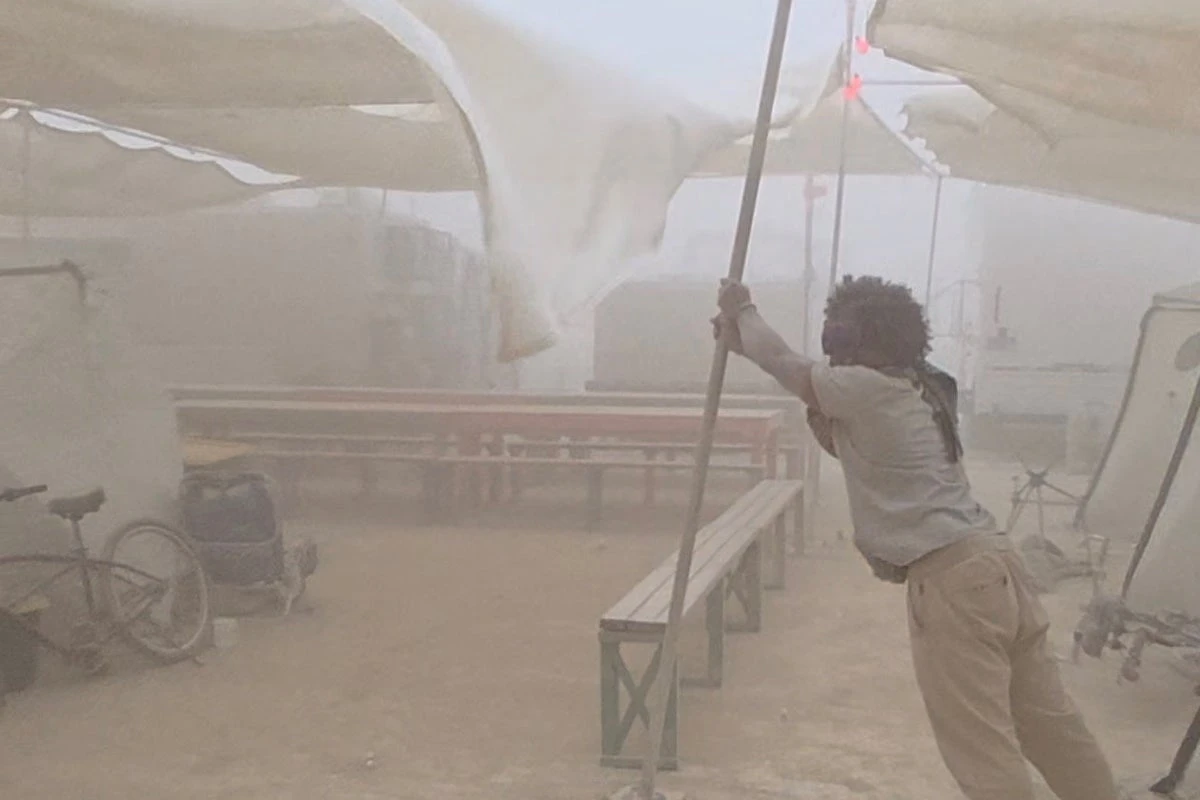 Burning Man’s ‘Orgy Dome’ destroyed by high winds in dust storm