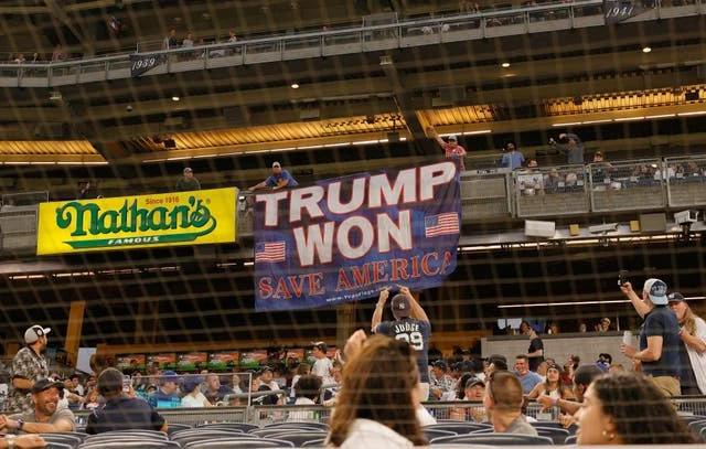 Man unpunished despite huge ‘Trump Won’ banner at baseball games