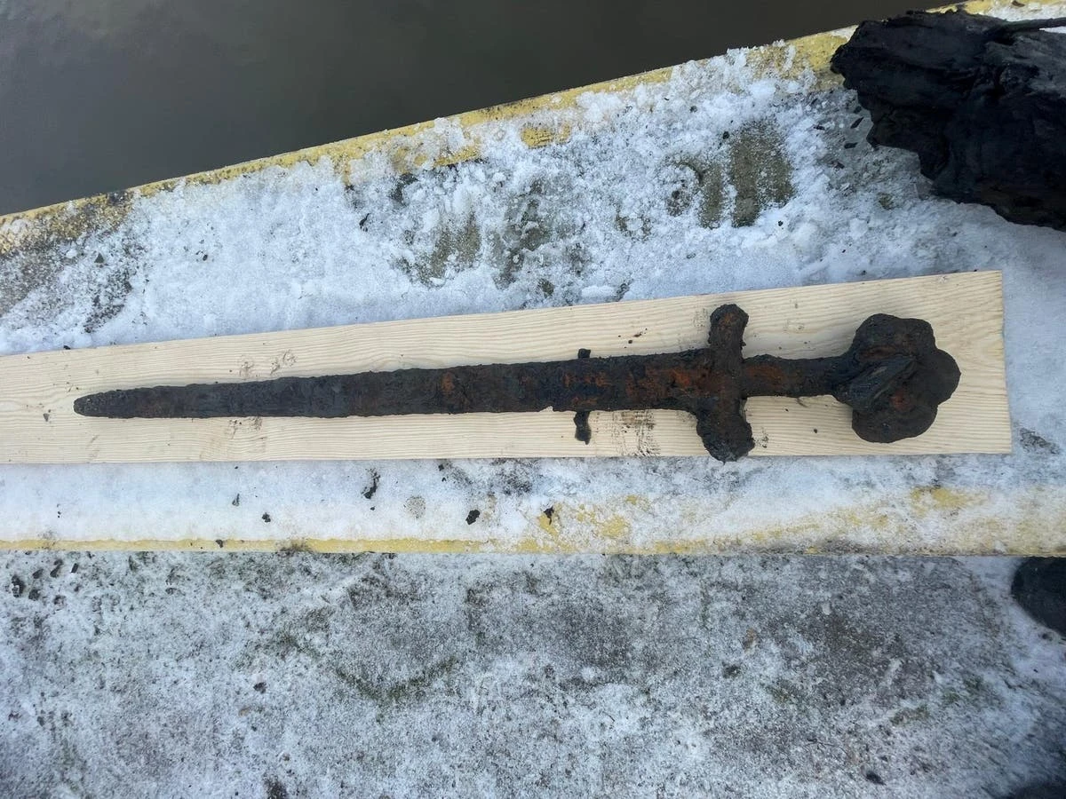 Medieval sword picked up in ‘near-perfect’ condition from Polish river