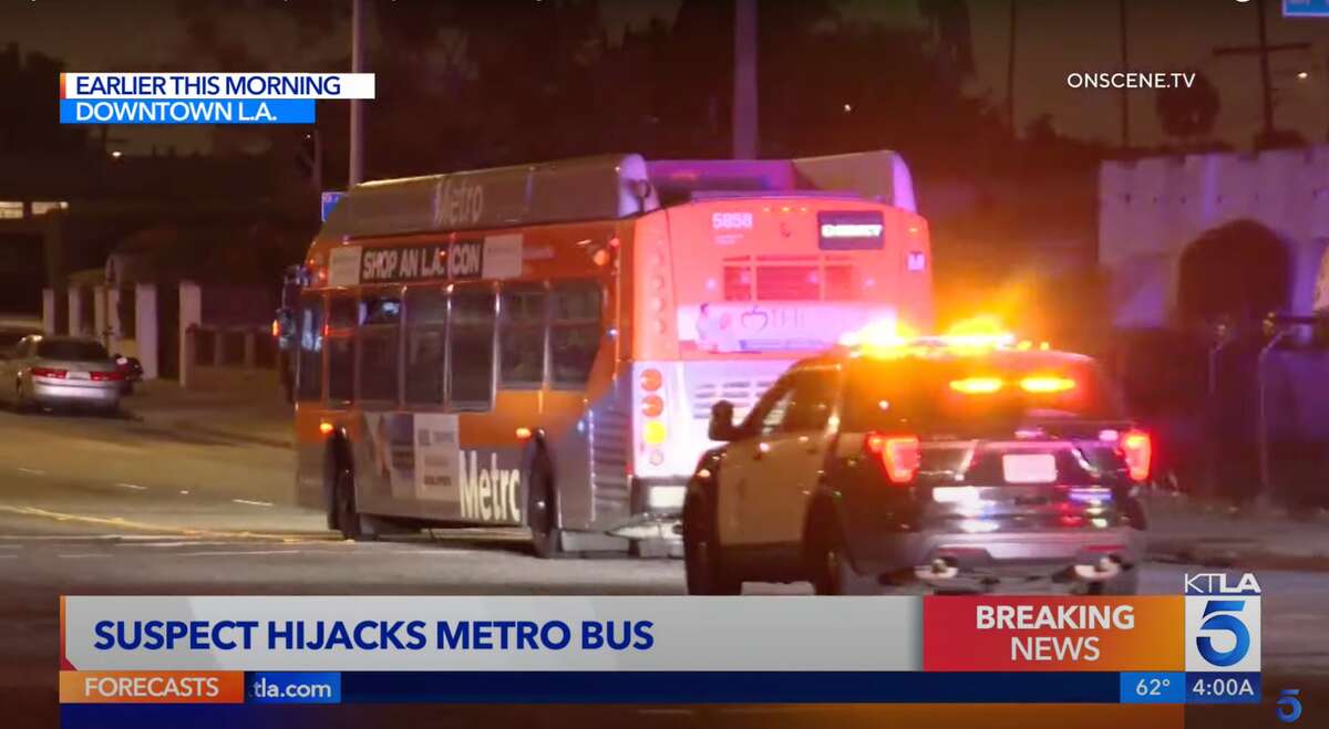 One dead after hijacked bus speeds through LA with hostages on board