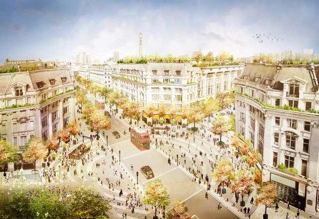 Oxford Circus to be transformed by pedestrian piazzas