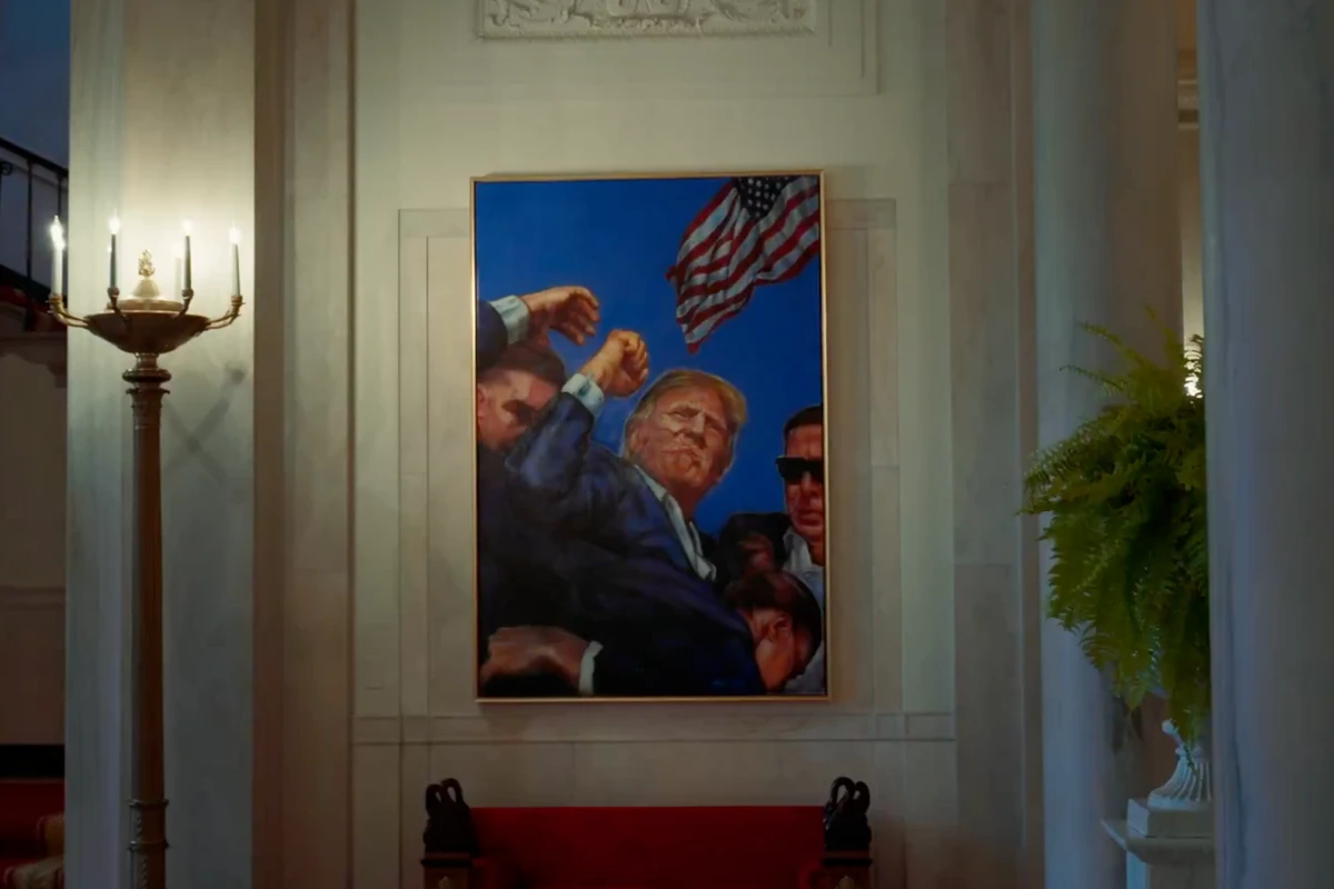 Trump moves Obama’s White House portrait to display shooting photo