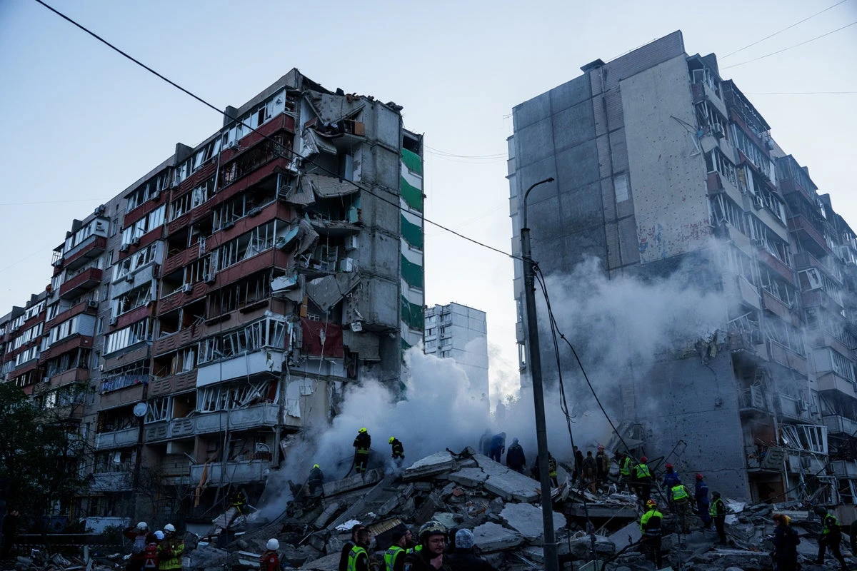 Ukraine live: Putin ‘escalating war’ after nine killed in strikes