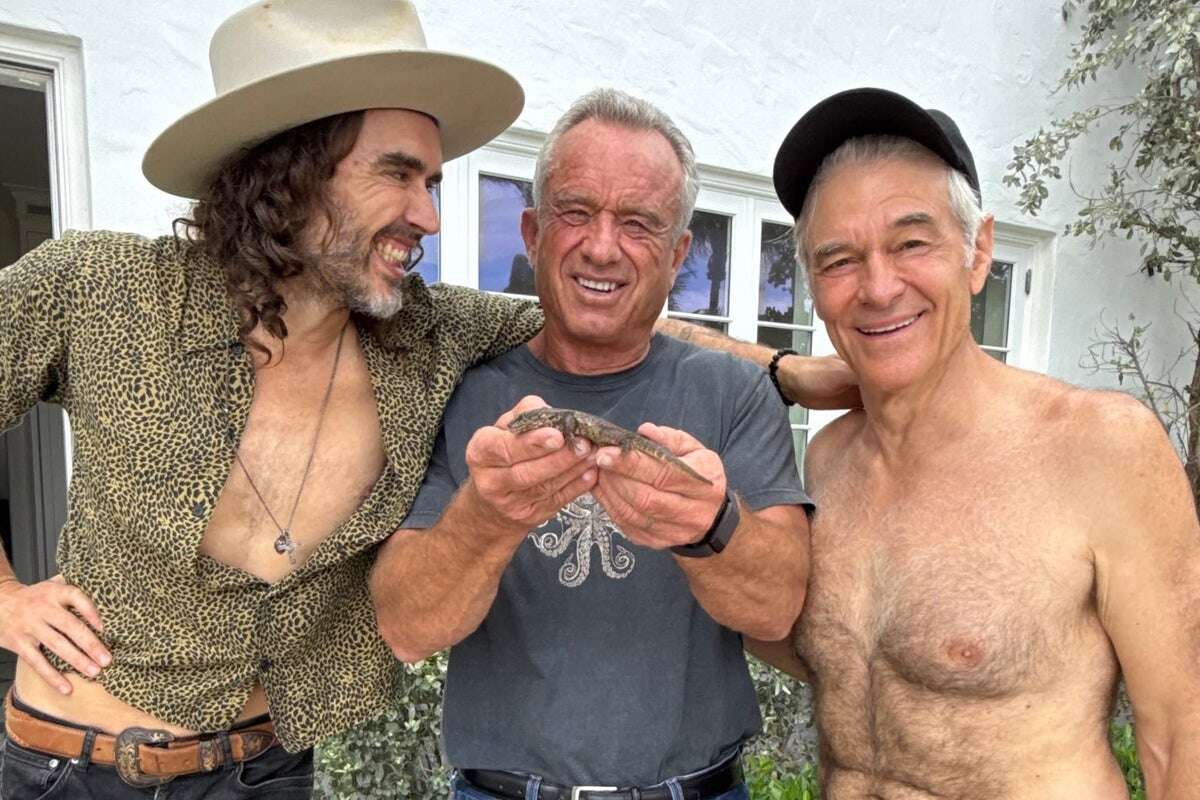 RFK Jr shares pic with lizard, Russell Brand and shirtless Dr. Oz