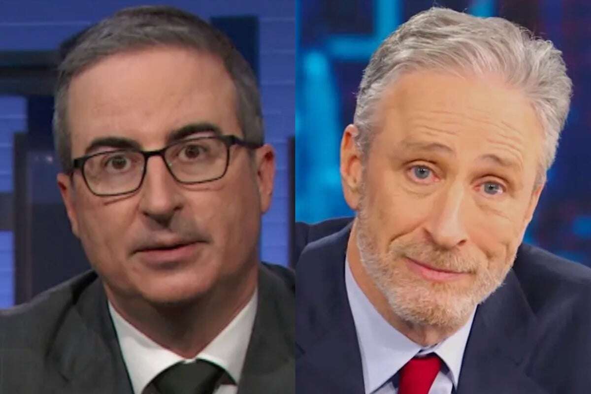 John Oliver reunites with Daily Show’s Jon Stewart after 10 years