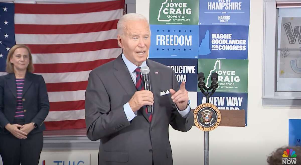 Biden says Trump should be ‘locked up’ – then quickly corrects himself