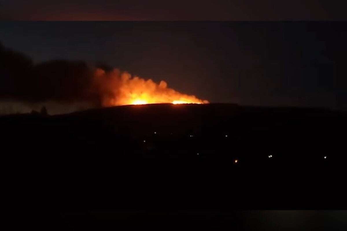 Swansea mountains swept by wildfire in blaze seen for miles